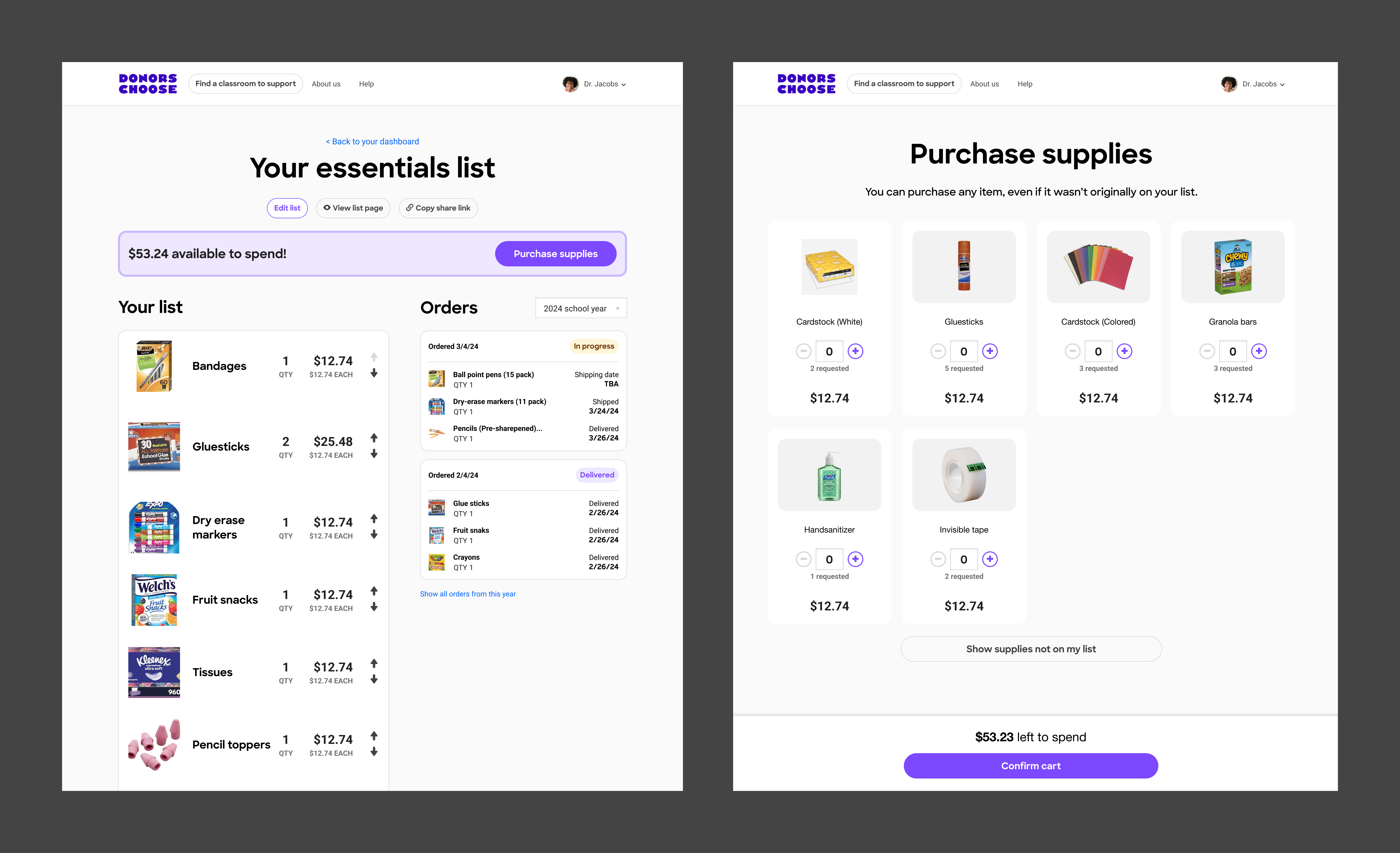 A new way in for teachers who are just getting started. There is no project to write. They pick the classroom basics they need and they are live in a few minutes instead of an afternoon. New teacher sign-ups went up 40%, and 34% of those teachers went on to create a full project.